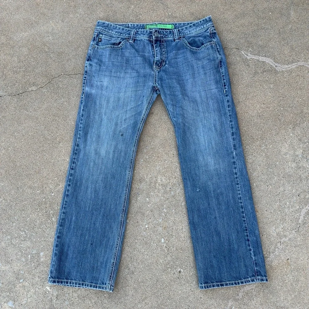 Rock & Roll Pistol Straight‎ Regular Jeans Men's 38x32 Thick Stitch Cowboy Denim